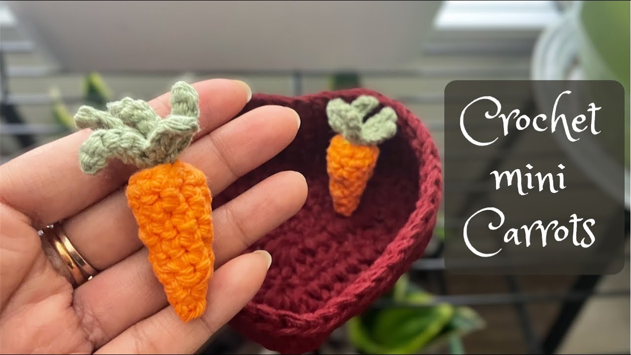 Crochet Mini Carrots Tutorial | Crochet  Mini Vegetables