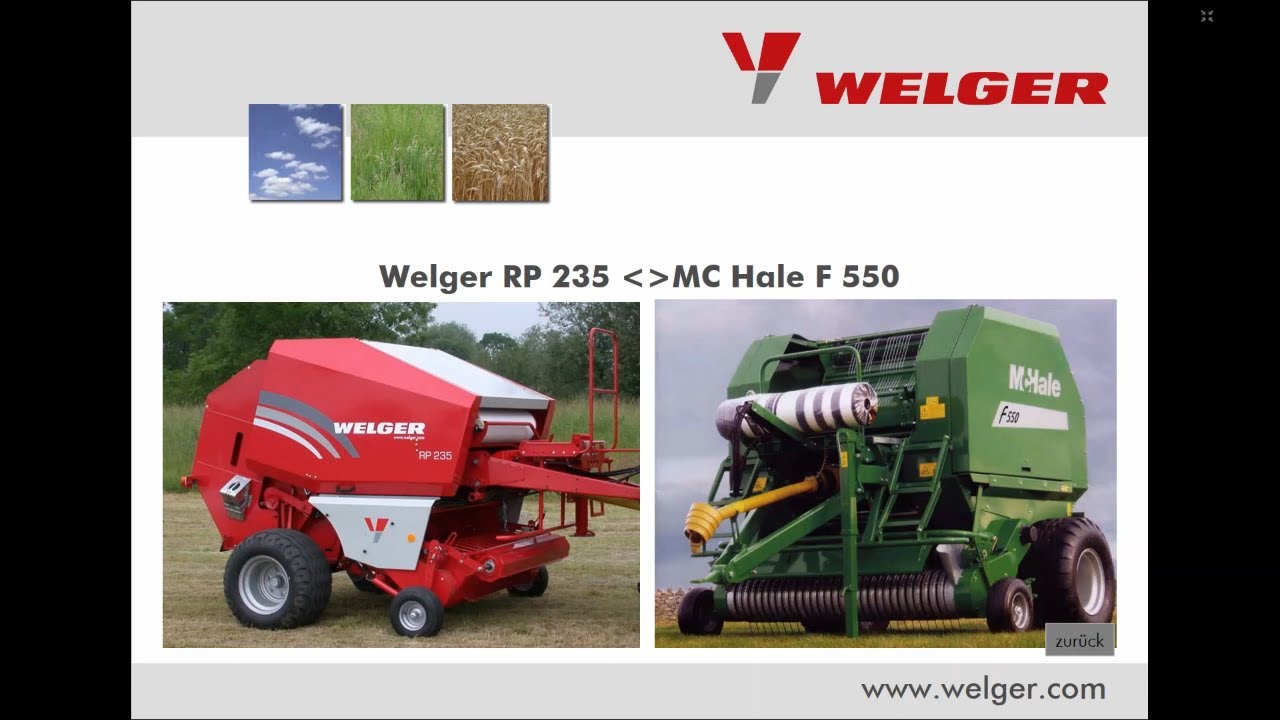 Wettbewerbsvergleich 2007 | Welger RP235 VS McHale F550 Rundballenpressen