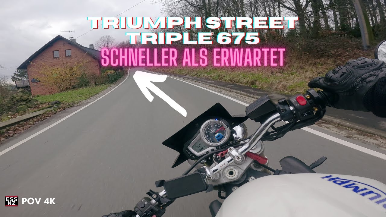 Die TRIUMPH STREET TRIPLE 675 hat mich überrascht! POV Ride (4K) #triumph #streettriple #bike #rider