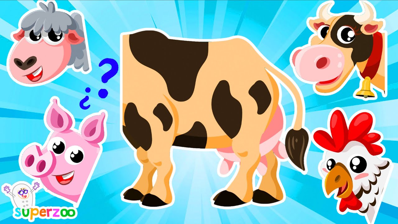 ¡NUEVO! 🐷🐮🐔🐑 Aprendemos sobre la granja con el equipo Superzoo | Vídeo educativo