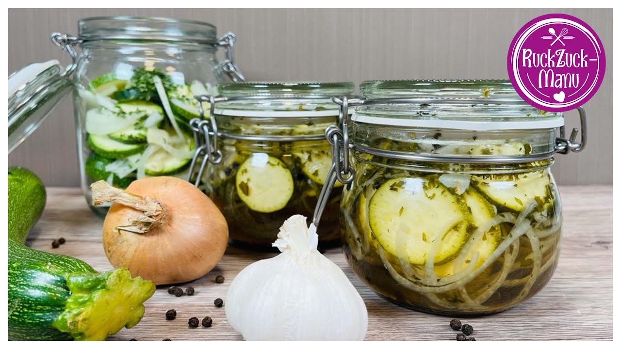 Eingelegte, eingemachte Zucchini  Thermomix® TM5/TM6
