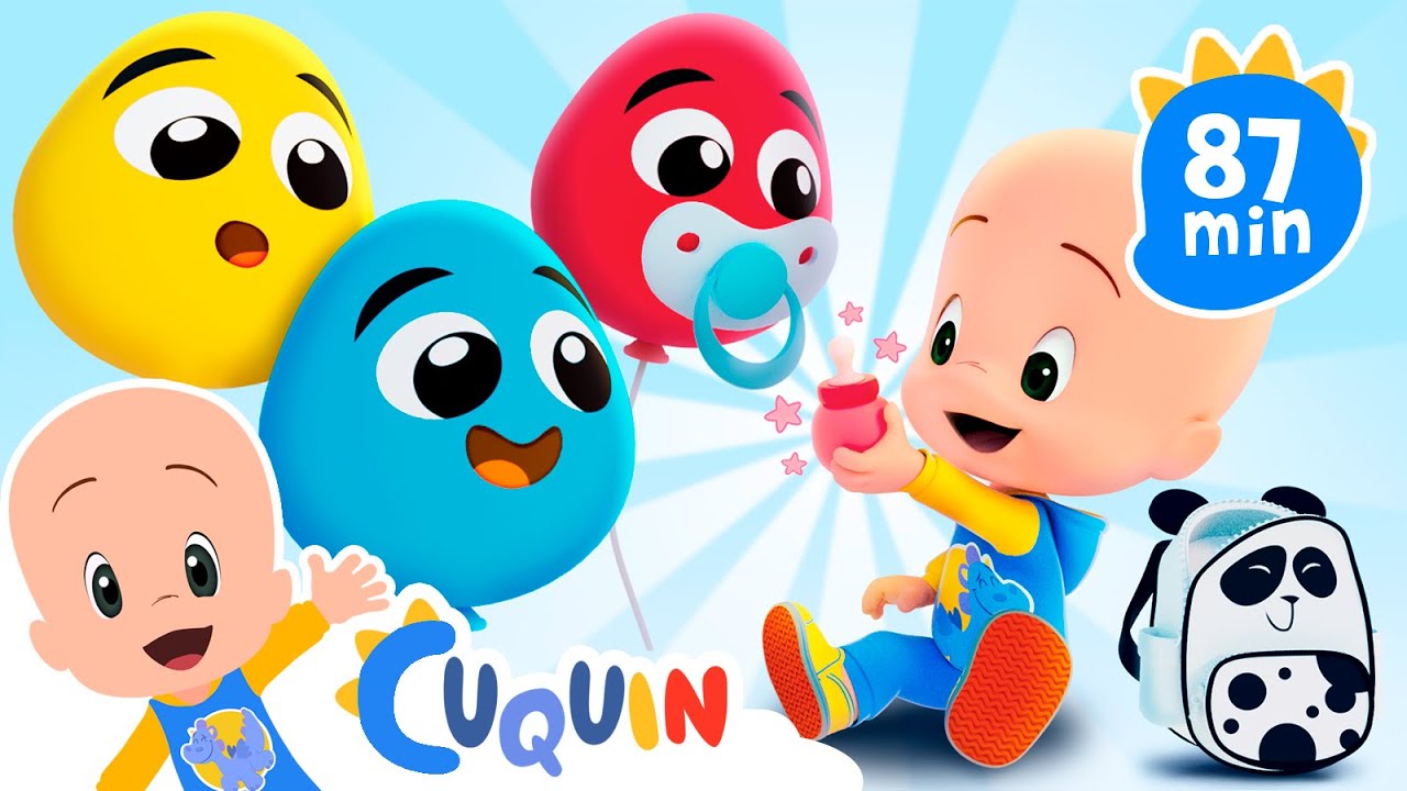 Os balões de bebê: aprenda as cores e mais vídeos educativos de Cuquim 🎈Desenhos animados para bebês