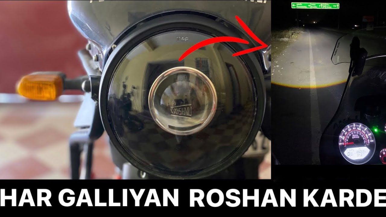 Vaishnu Led Projector Headlight For Himalayan || Unboxing 🎁 & Installation 👨‍🔧