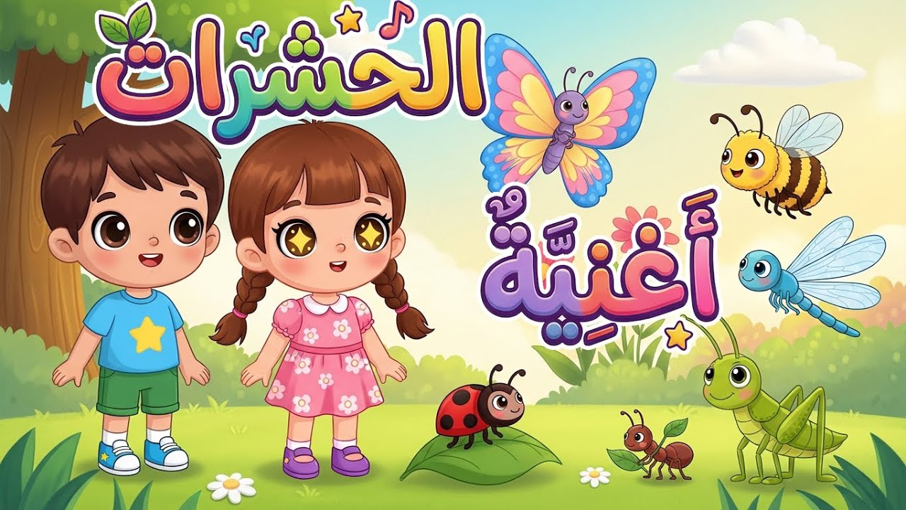 أغنية الحشرات للأطفال 🐞 | تعلم أسماء الحشرات بطريقة ممتعة 🐜🐝