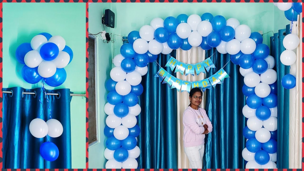 Video no. 23: Balloon Arch Without stand | Birthday balloon decoration at home