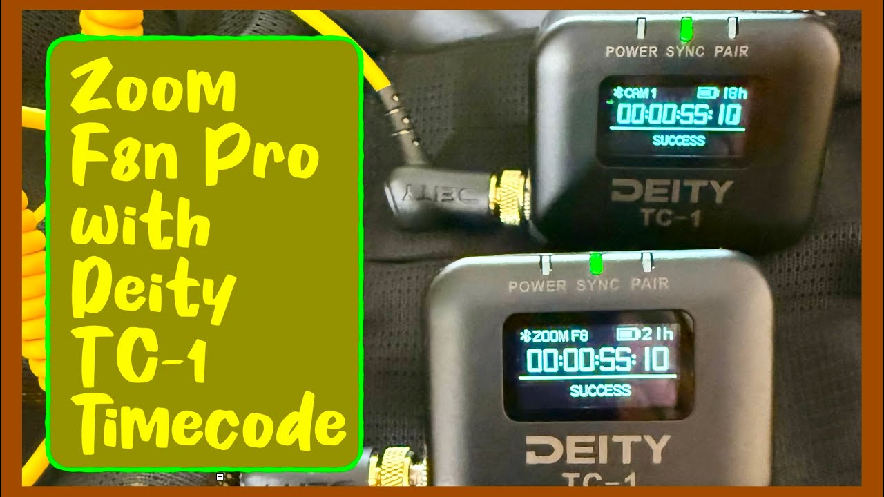 Syncing Zoom F8n Pro Field Recorder with a Deity TC-1 System