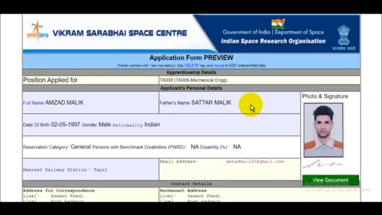 VSSC Apprentice Online Form 2021 Kaise Bhare | How to Fill ISRO VSSC Apprentice Online Form 2021
