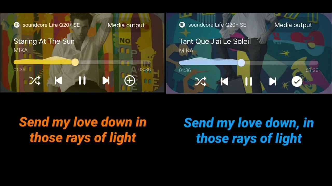 Staring At The Sun/Tant Que J'ai Le Soleil by MIKA Mixed Together 