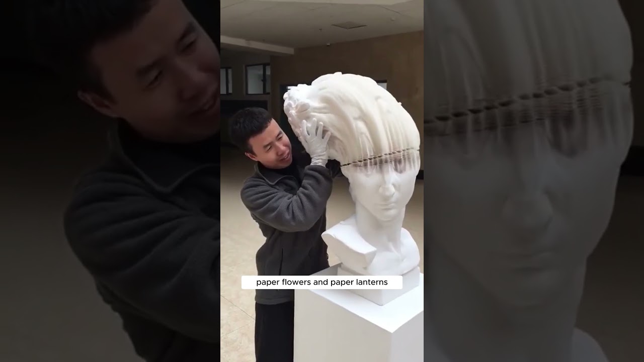 🎨 Incredible Stretchable Paper Sculptures 🤯 #PaperArt