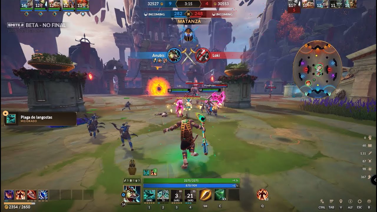 Anubis y victoria limpia en SMITE 2 | Jugadas clave