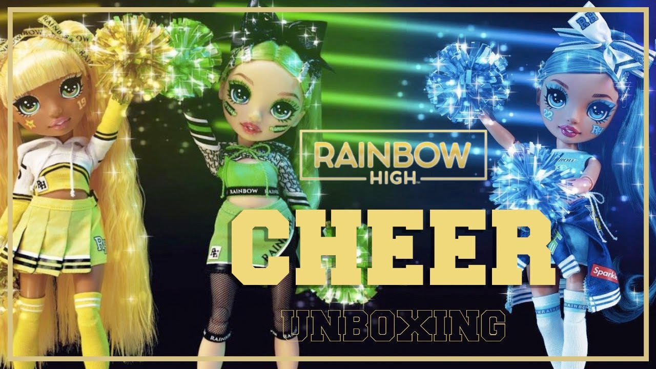 🎉 Abriendo a Sunny, Jade & Skyler | Rainbow High edición porristas