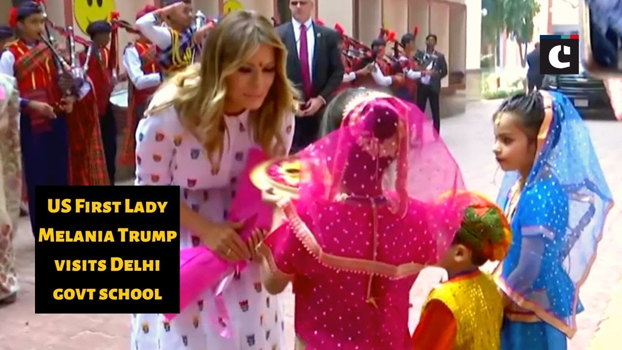 US First Lady Melania Trump visits Delhi govt school