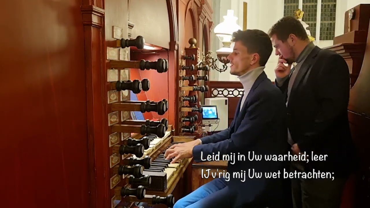 Samenzang psalm 25 vers 2 en 6 met bovenstem | Geert- Jan Hoekman orgel