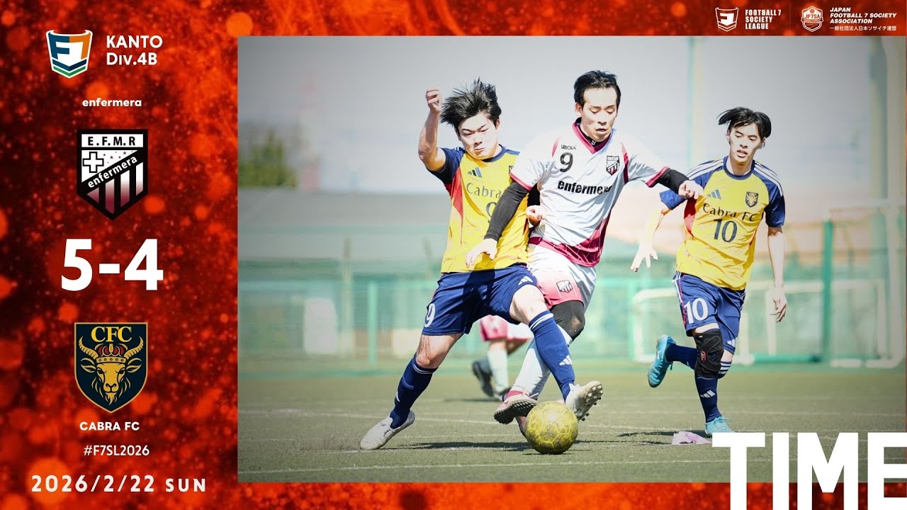 【ハイライト】2026-0222-関東4B -第1節-enfermera×CABRA FC
