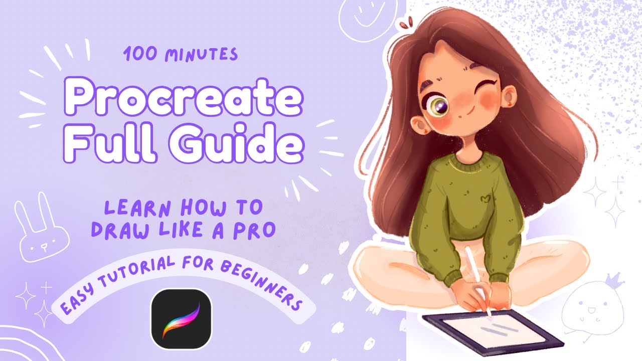 How to Draw in Procreate Like a Pro ✨✏️|| Beginner-Friendly Full Course (100-Minute Guide)