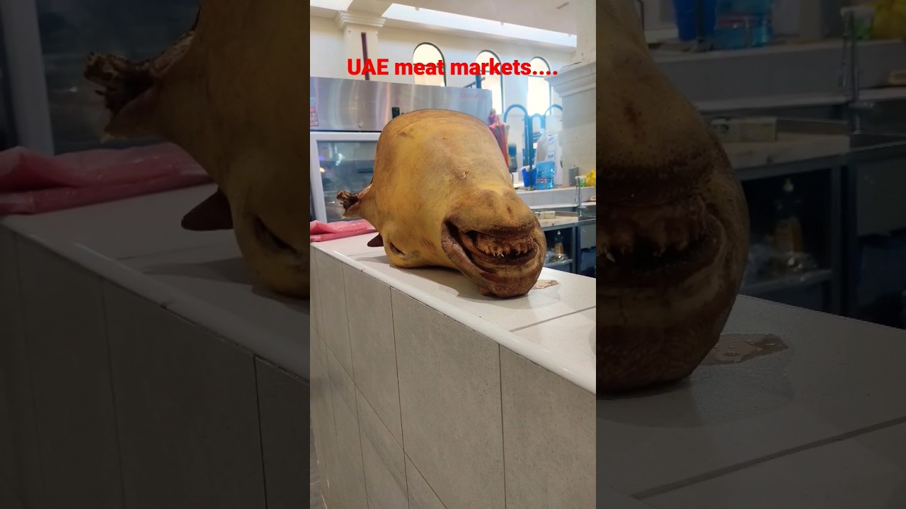 UAE meat markets ! 😱😱😱 #shorts #food #meat #market #hypermarket #cow #flesh #bones #foodie