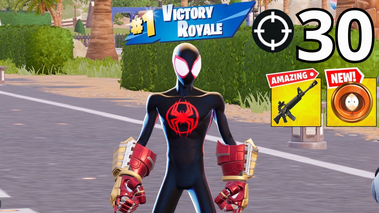 30 Elimination MILES MORALES Gameplay Wins Zero Build (NEW FORTNITE CHAPTER 7 SEASON 1)