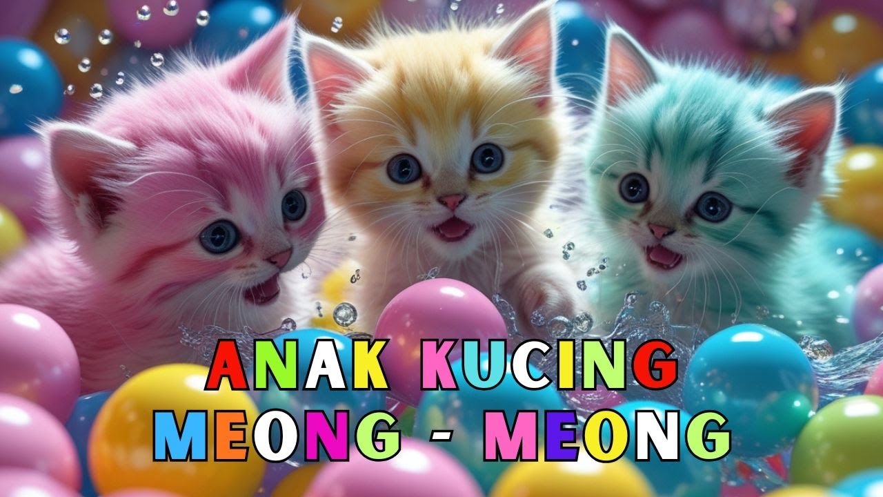 KUCING MANDI BOLA - ANAK KUCING MEONG MEONG - Kucing Lucu - Kucing Anabul