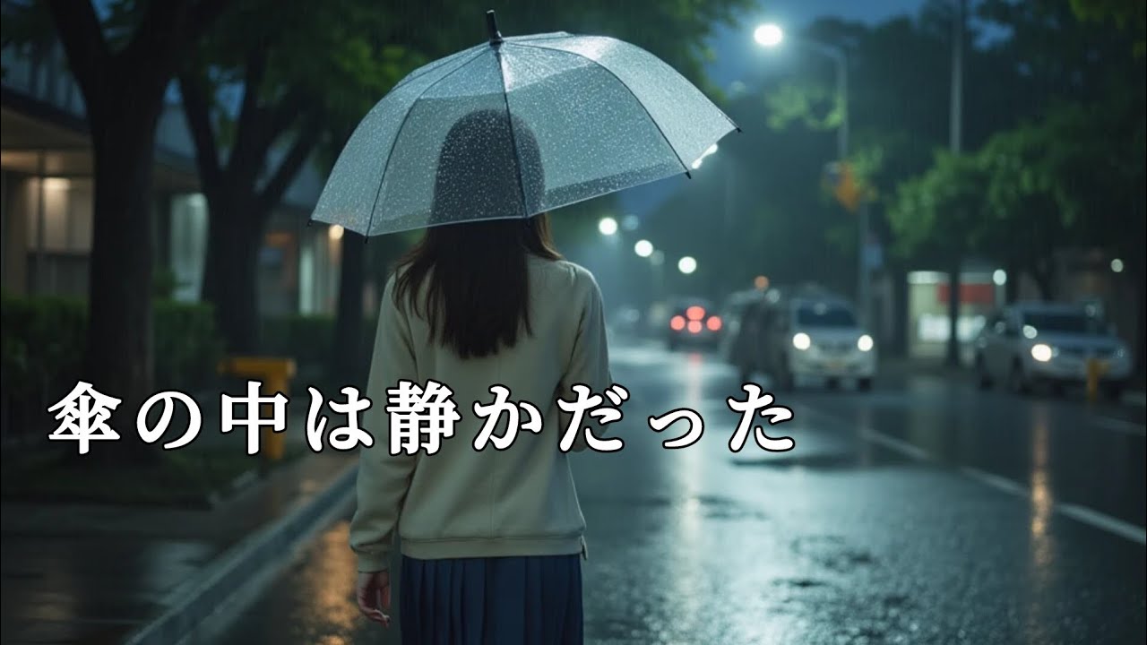 傘の中は静かだった