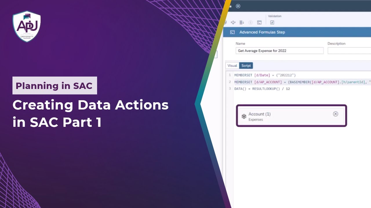 Creating Data Actions in SAP Analytics Cloud (Part 1)