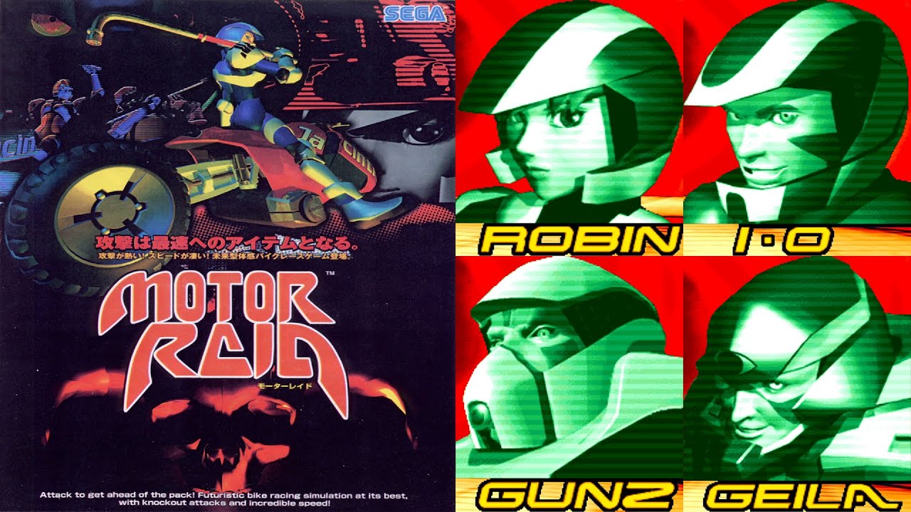 Motor Raid (Arcade) - All Characters and All Tracks - Longplay