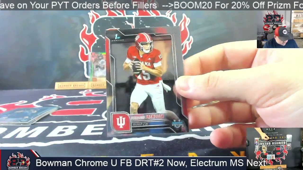2025 Bowman Chrome University Football Double Random Team #2 2 Jumbo Box Break 2 4 26