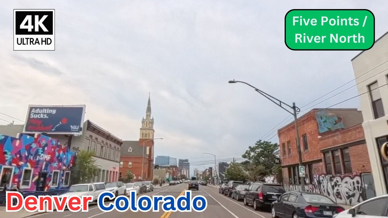 Driving Through Denver&rsquo;s Five Points & River North (RiNo) 🚗 | Scenic City Drive in 4K