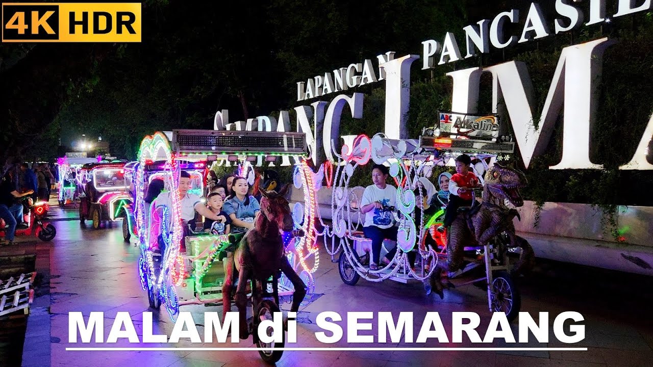 SIMPANG LIMA SEMARANG❗night walking around at the centre of Semarang Pusat Kota di malam❕Jawa Tengah