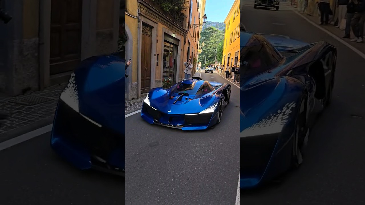 Concept Car Alpine Alpenglow Hy4 on the public streets of Italy #alpine #italy #supercar