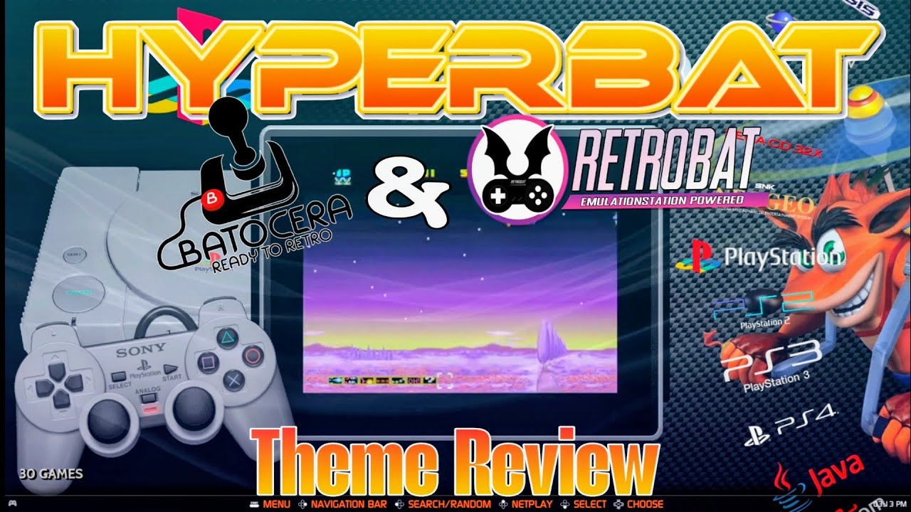 Это ЛУЧШАЯ тема Batocera и RetroBat + приложение-редактор тем! "HyperBat"