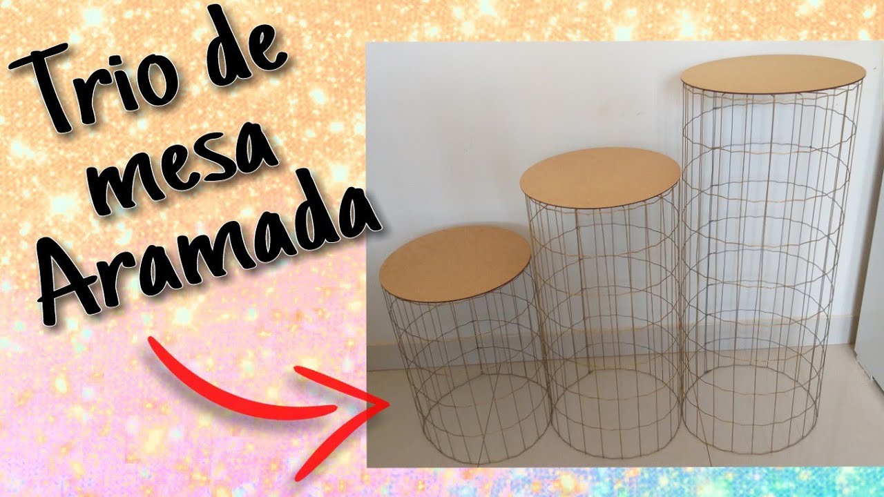TRIO DE MESA ARAMADA