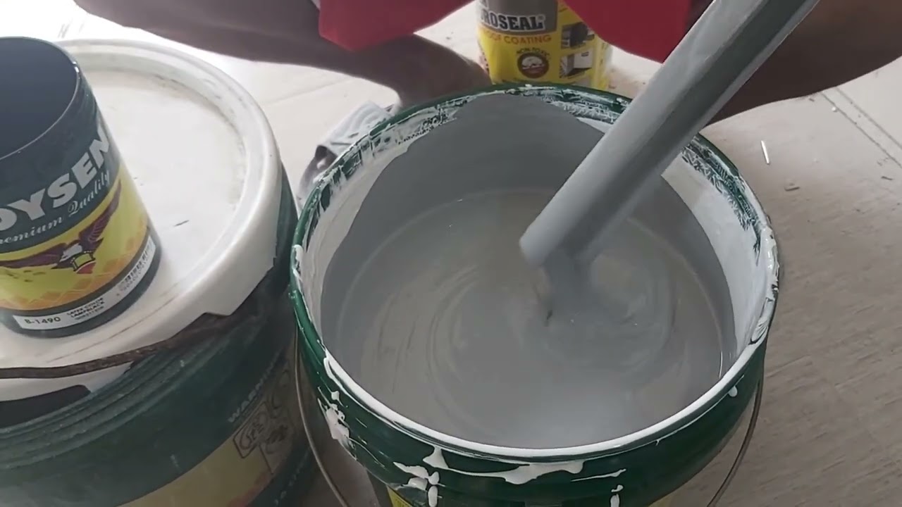 pano mag timpla ng paint color gray gamit ang acry color at seme gloss