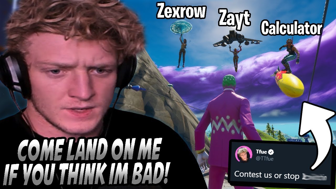 Tfue Challenged TRASH TALKING Pro Players To LAND On Him & THIS Is What Happened... - Fortnite