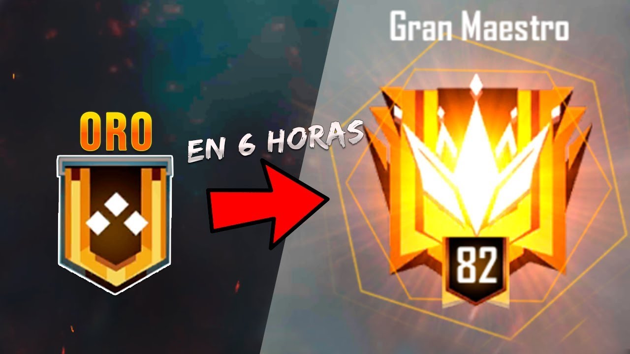 DE ORO a GRAN MAESTRO EN SOLO 6 HORAS FREE FIRE !!