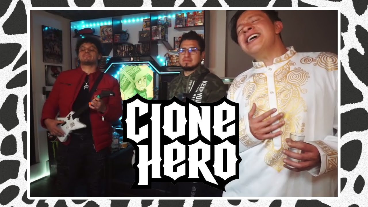 La pension juega CLONE HERO - Fedelobo, Criss Martell y Quenel