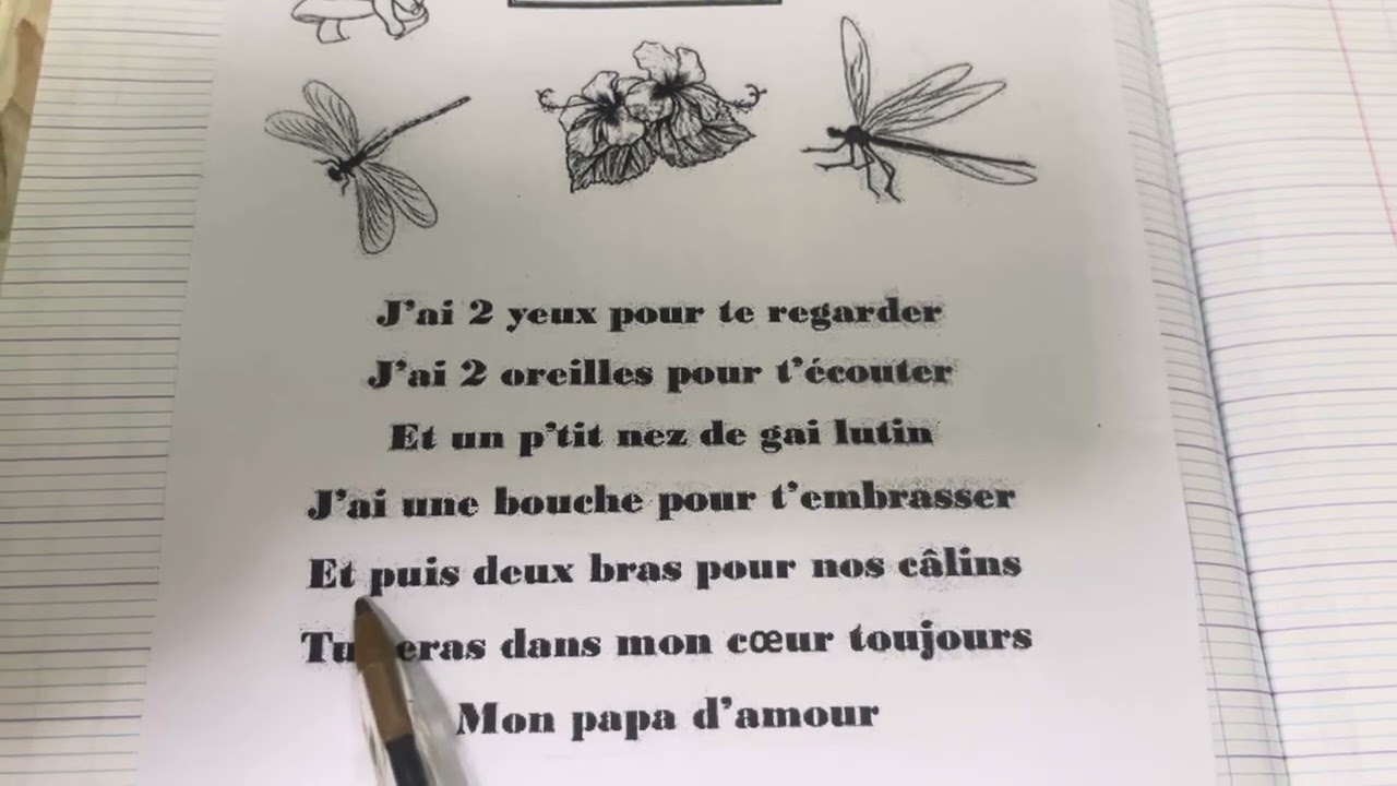 J’apprends une poésie .CP