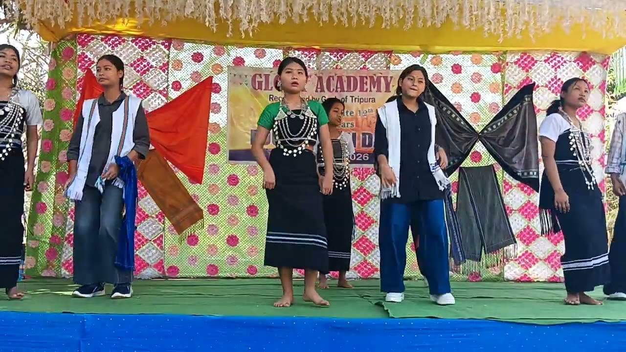Senior girls rocked the stage with a mix song dance on Foundation Day, full of energy and style. 💃✨