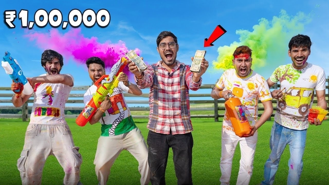 Crazy Xyz New Video ✅🤑.₹100000 Prize Holi Challenge 🔥 Last Man Wins Money $100000