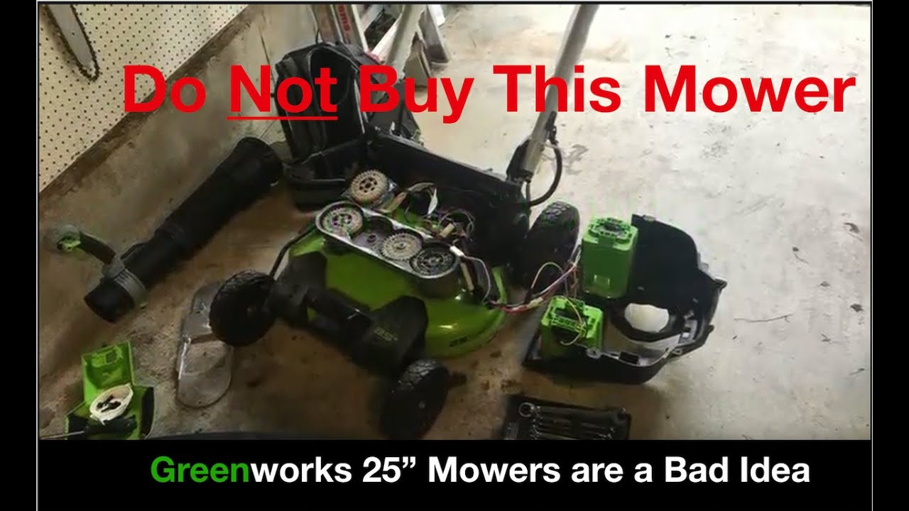 2-Year Update:  What Were they thinking of?   Mower Tear Down - Greenworks 25