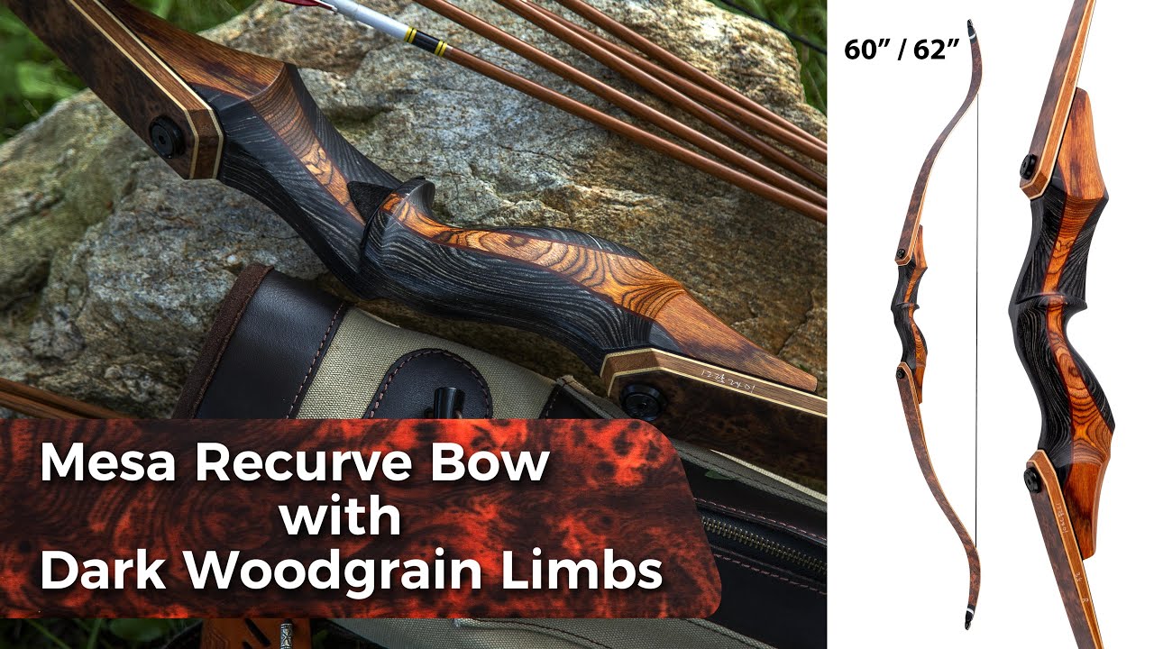 Изогнутый лук Mesa с плечами из темного дерева от Deerseeker Archery
