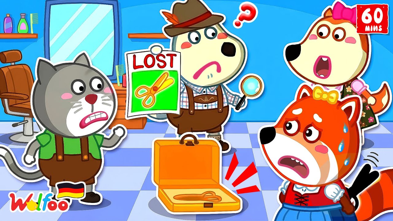 Wolfoo Geschichte 🐺 Detektiv Wolfoo 🕵️‍♂️ Die goldene Schere ist verschwunden ✂️| Logisches Denken