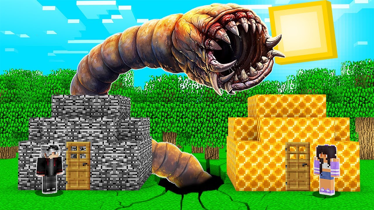 GİZEMLİ YERALTI CANAVARI VS EV! 😱 - Minecraft