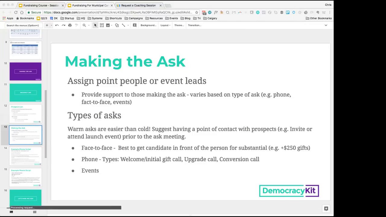 Making the Ask | Fundraising for Municipal Campaigns