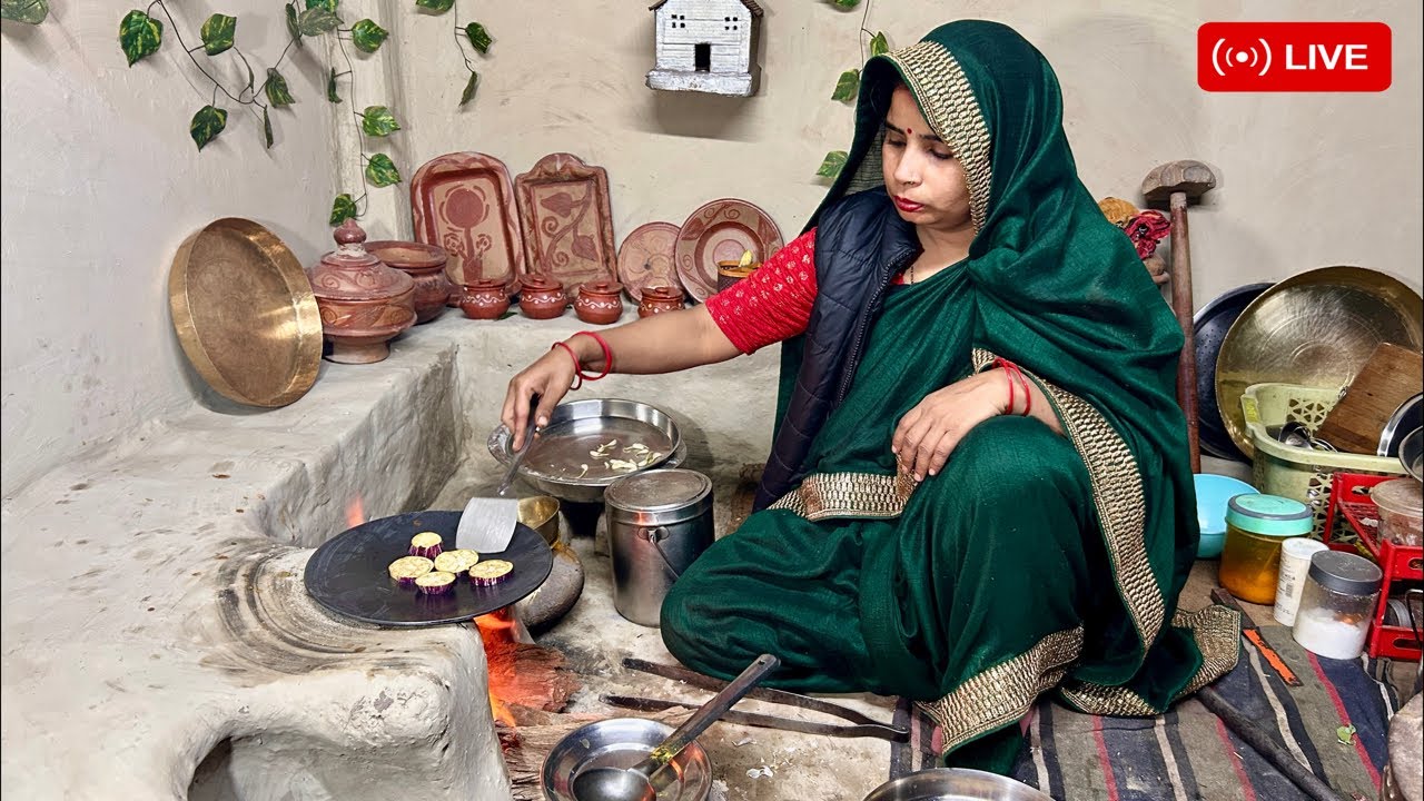 🔥 चूल्हे वाली टमाटर चटनी और देसी खाना