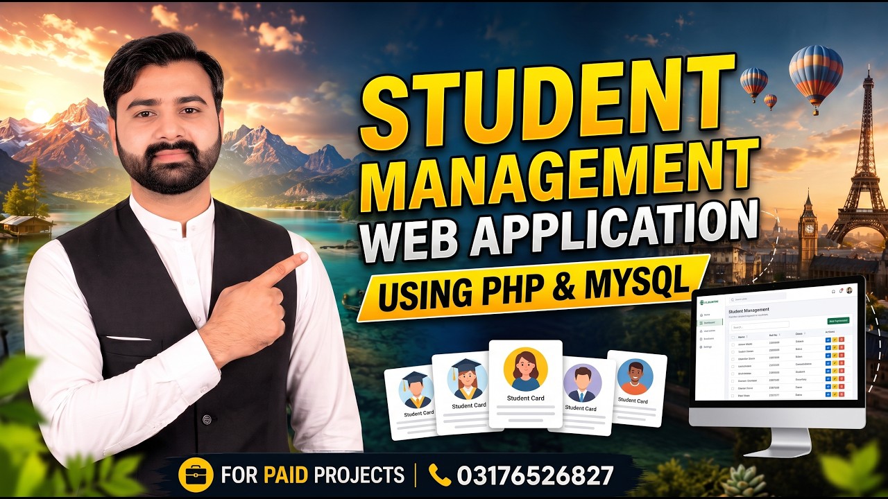 Student Management Web Application Using PHP MySQL | CS619 Complete Final Year Project