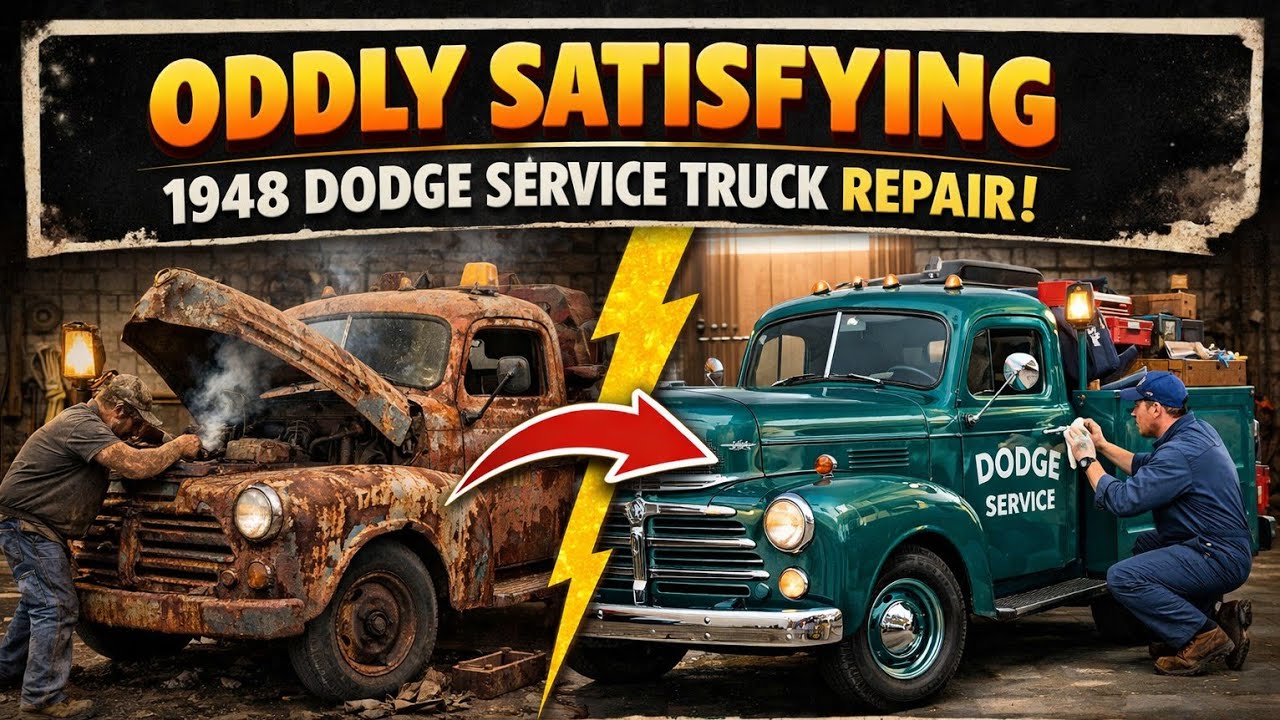 Oddly Satisfying 1948 Dodge Service Truck Repair #revival #restoration #asmr