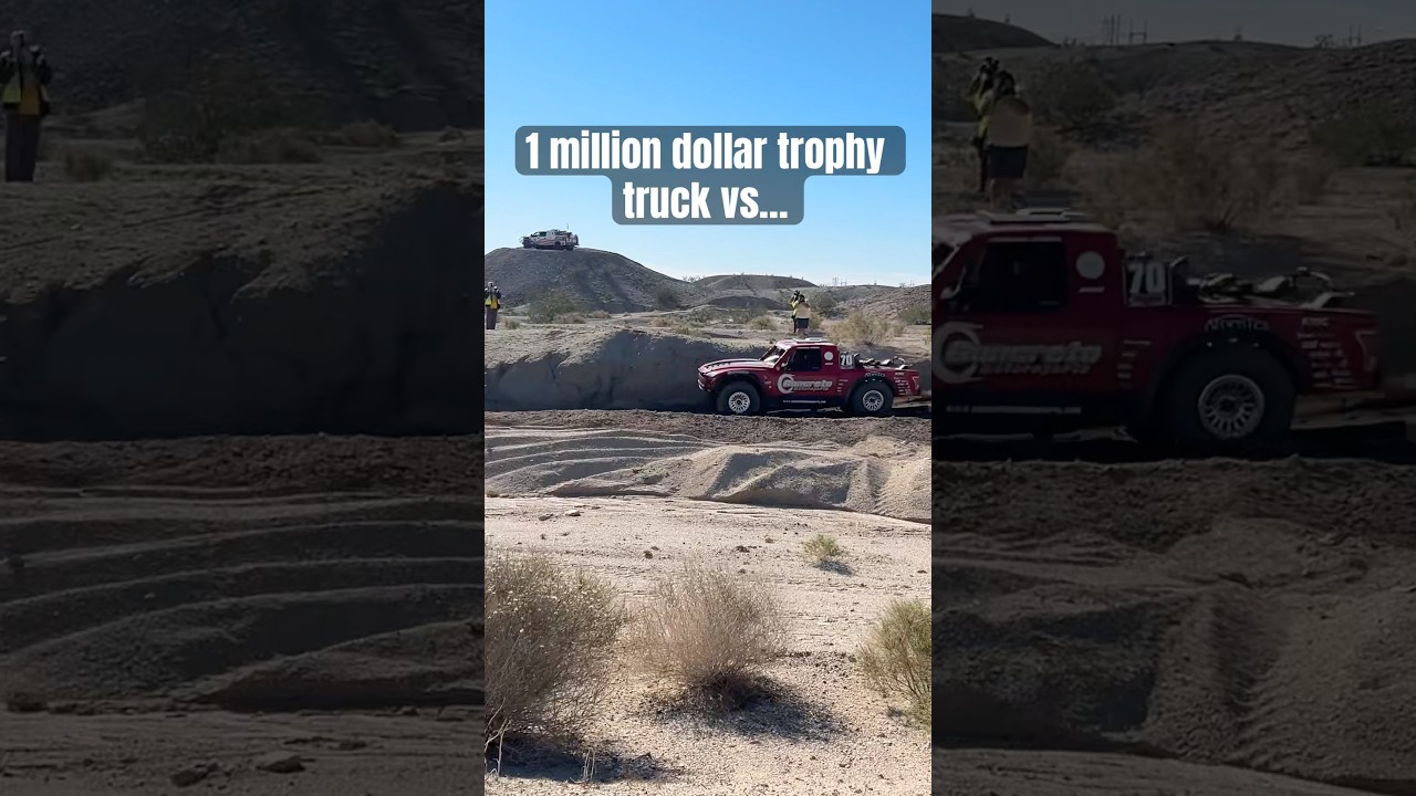 1 million dollar trophy trucks vs UTV 