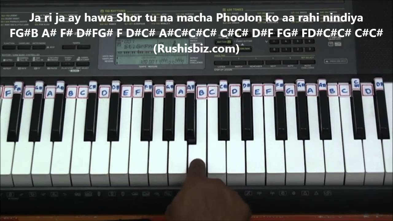Jaari Jaa E Hawa - Piano Tutorials - Duniya Dilwalon Ki | 1200 Songs BOOK/PDF @399/- 7013658813