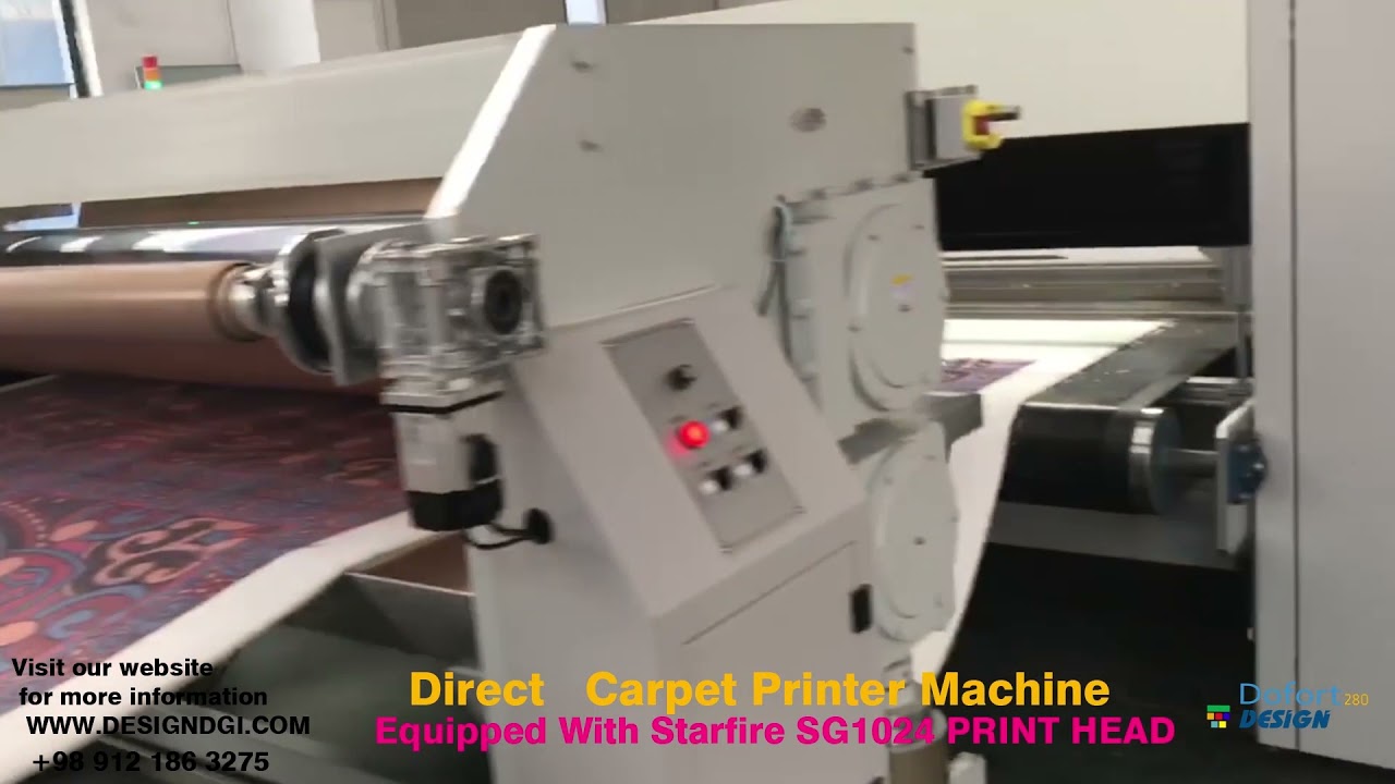 Direct Digital Carpet Printing Machine equipped with Starfire SG 1024 Head Print