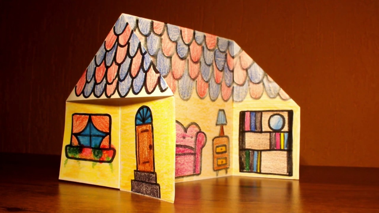 DIY MINI DOMEK 3D || ORIGAMI || DOLLHOUSE
